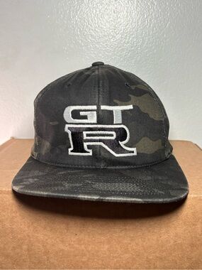 80Eighty x Nissan GT-R Black Camo Snapback Hat Cap Y2K JDM